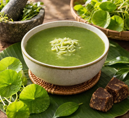Herbal Porridge-kola kenda , A traditional Sri Lankan herbal green rice porridge.